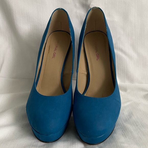 Material Girl Medium Blue Platform Stilettos - Picture 3 of 4